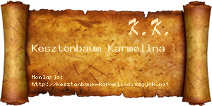 Kesztenbaum Karmelina névjegykártya